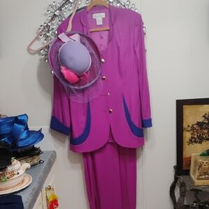 Purple and Violet Women's Suit with Hat